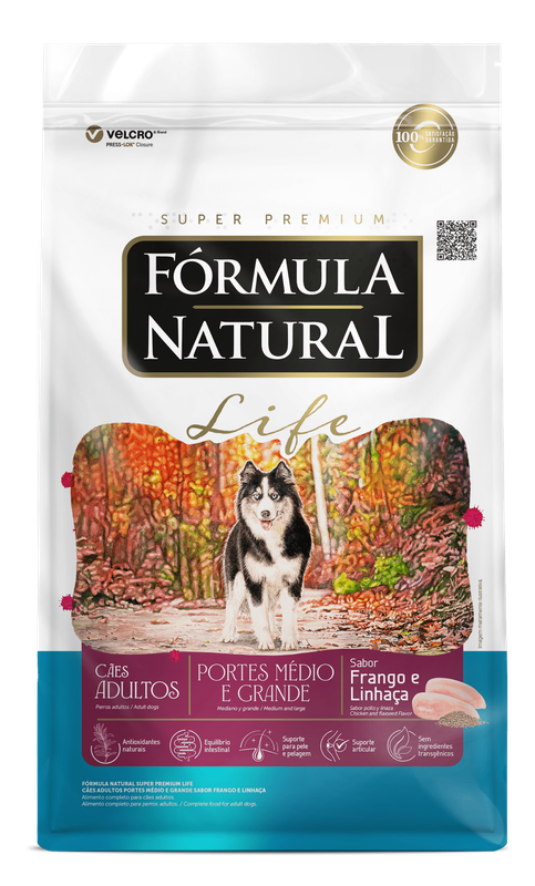 Fórmula Natural Life Adultos Médio e Grande 15kg