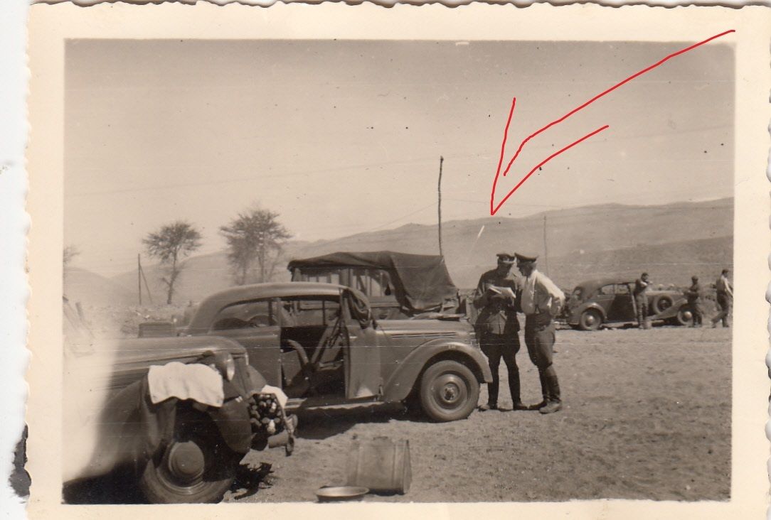 Foto Soldat PKW LKW Kübelwagen Transporter Rußla