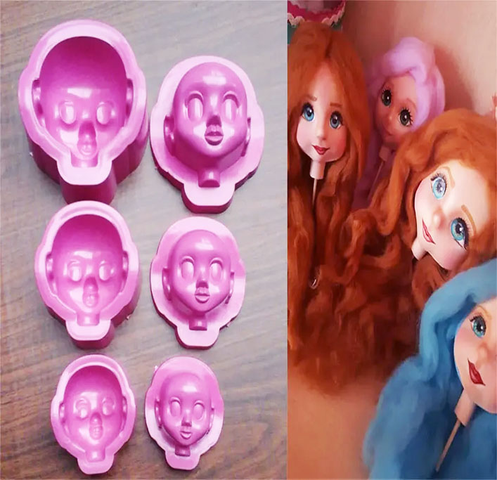 Molde para fomi cara Paulita chachetón y manualidad en pasta