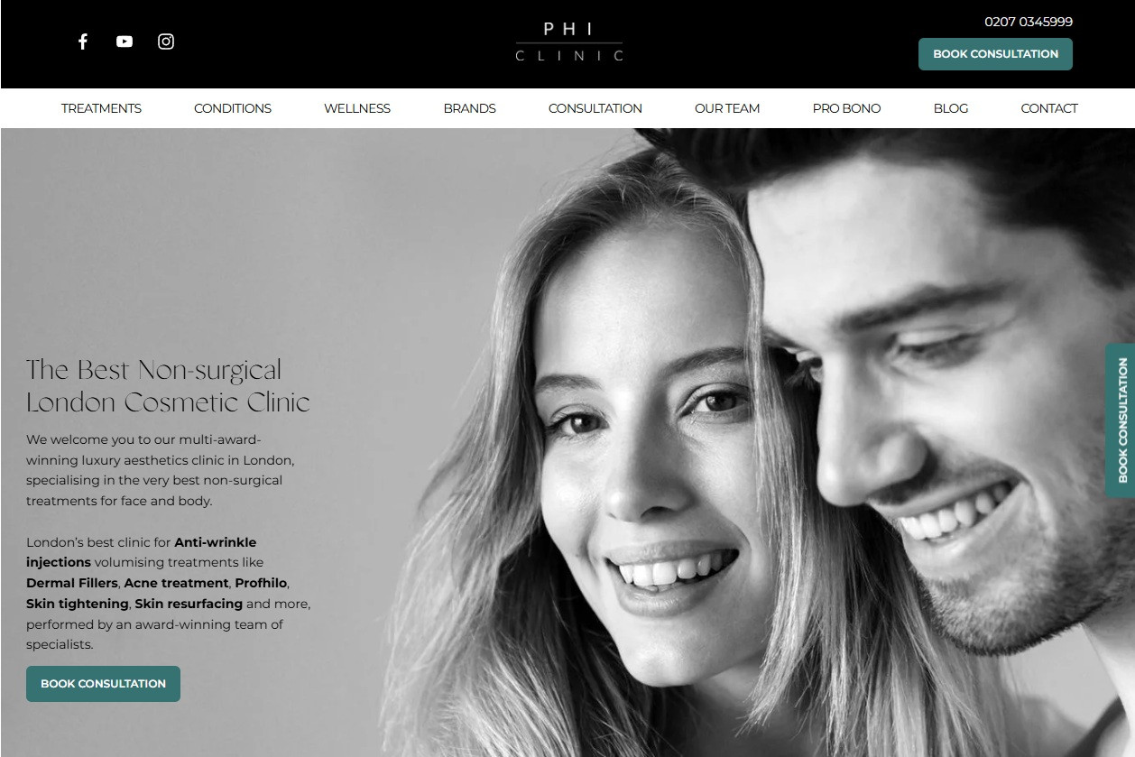 Phi clinic harley street technology led aesthetic care.