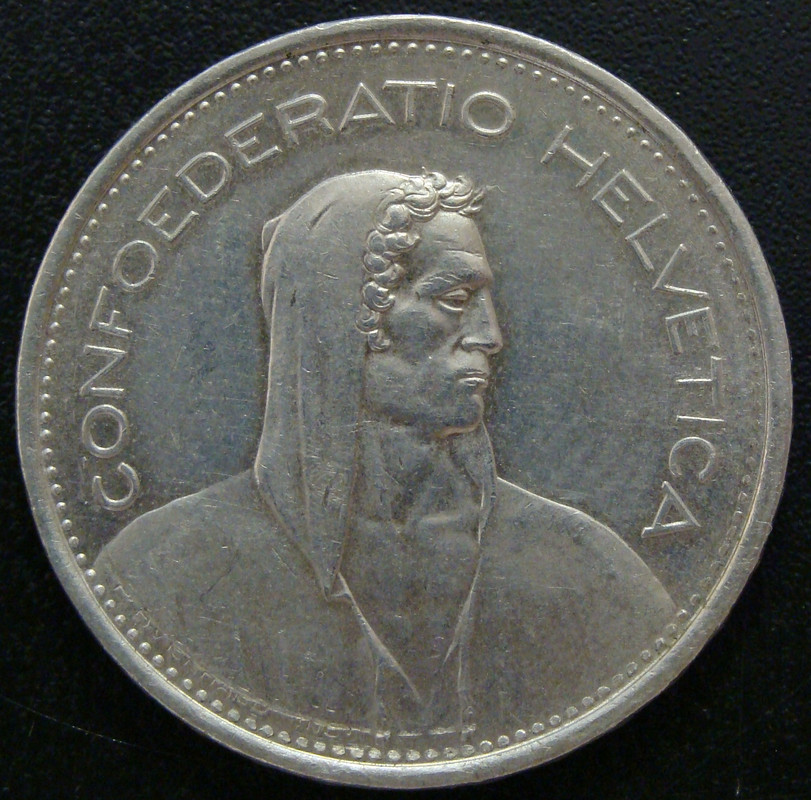 Iconic coins SUI-5-Francos-1974-anv