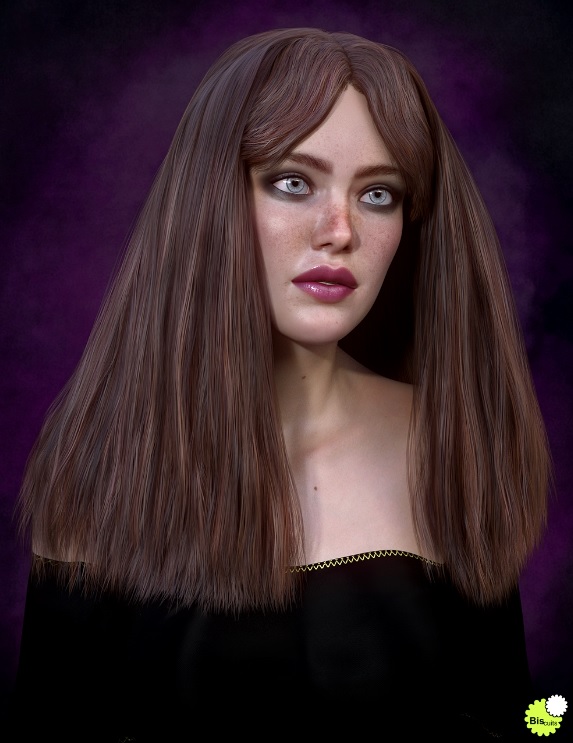 Biscuits Flo Hair with dForce for Genesis 8 Female(s)