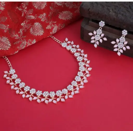 NECKLACE WITH EARRING WOMAN JEWELLY SET Color 1 (A102)
