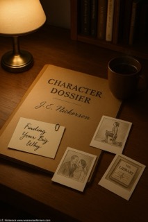 Character-building worksheet to explore emotional depth, spiritual growth, and inner journey of fictional characters. Character dossier worksheet used in both the article and downloadable PDF