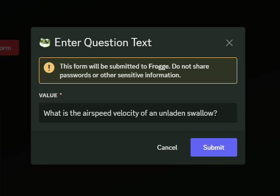 Add Question Prompt
