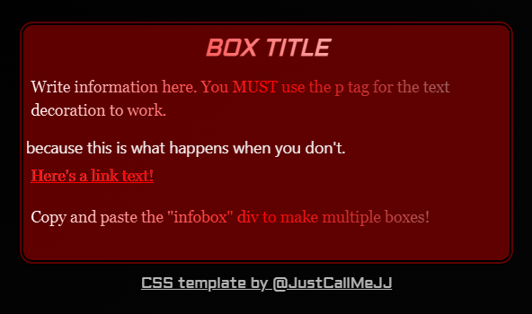 Info box