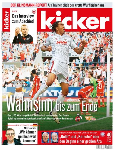 Kicker Sportmagazin No 40 vom 13  Mai 2024