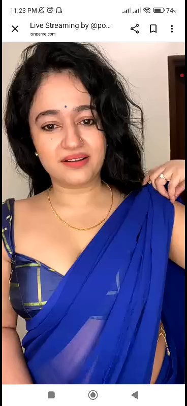 [Image: Poonam-Bajwa-Blue-Saree-Live-mp4-0008.jpg]