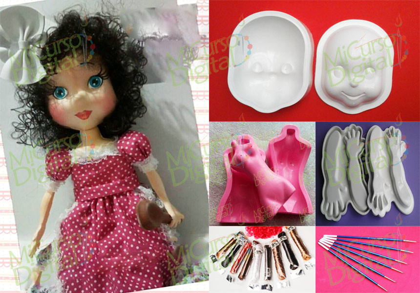 set  molde foay caras princesas muñeca fofuchas 