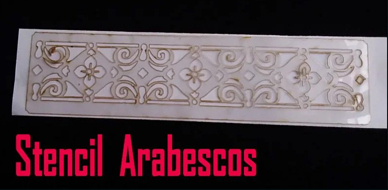 Stencil arabescos cenefa plantilla para artes y manualidades fom