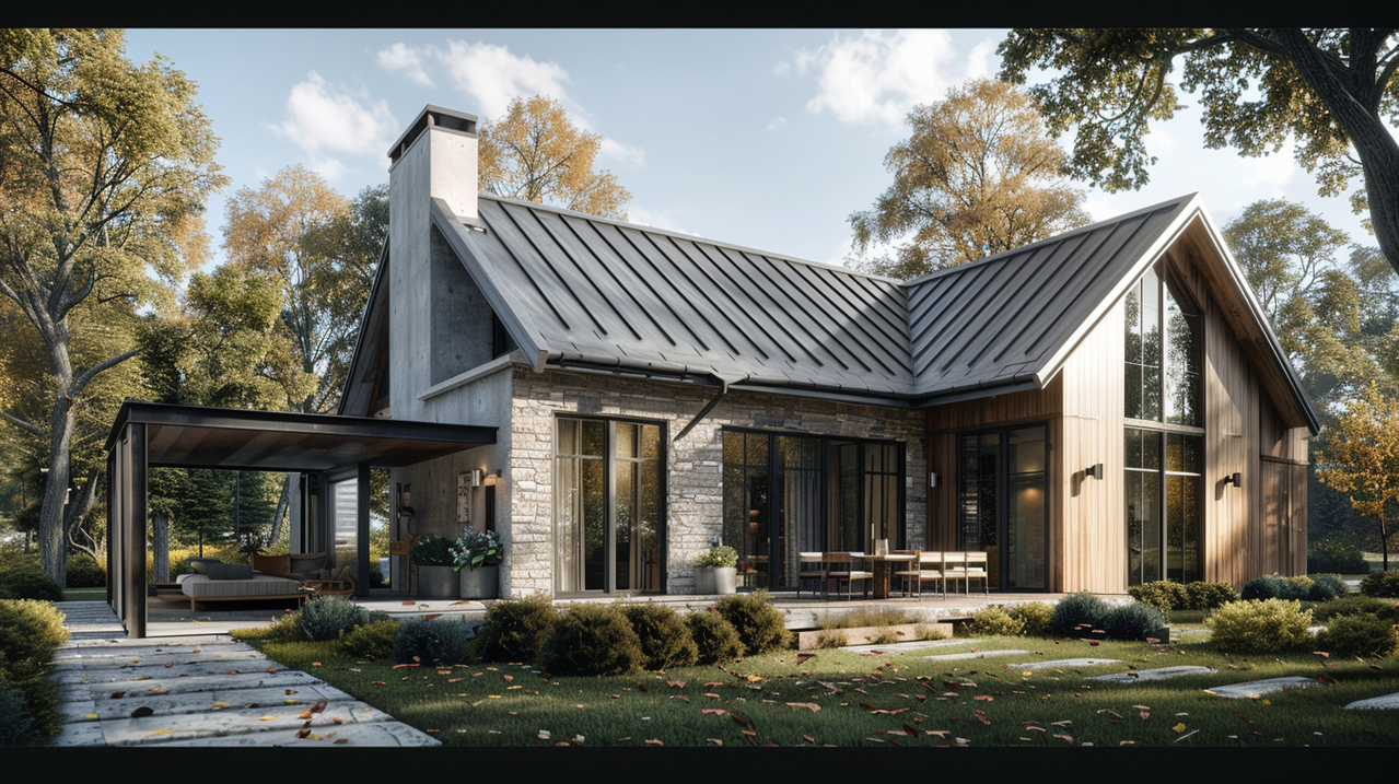 Another view of a modern residential house
