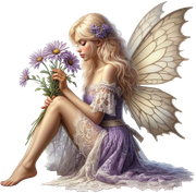 Fairy&PurpleDaisies1AImadeByLoriM2-24