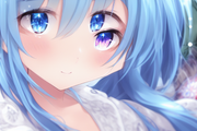 00347-4054487282-DATE_ A_LIVE, exquisite anime  palace_bedroom, Full_body, blue_hair, blue_eye, long