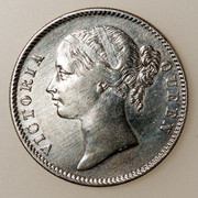 Una rupia Compañía de las Indias Occidentales. Reina Victoria 1840.  Obsequio de un buen amigo. PAS5102