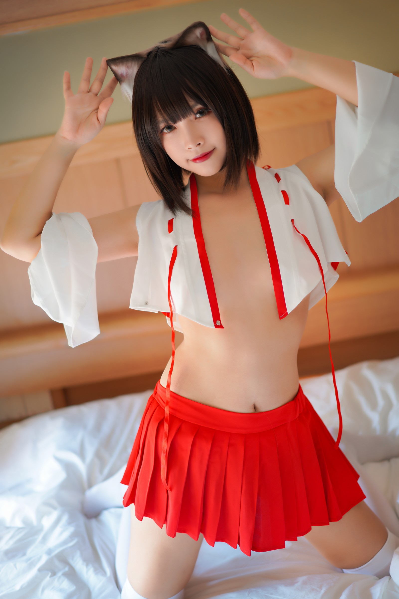 Neko-薇薇 巫女 Cosplay 高清写真图集（30P｜225MB）插图9