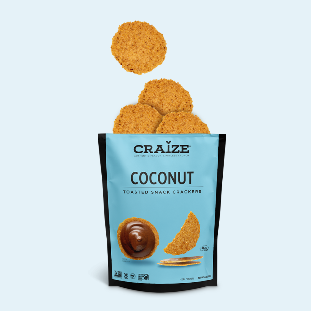 Supplied image: Craize Coconut crackers – fire-griddled snack