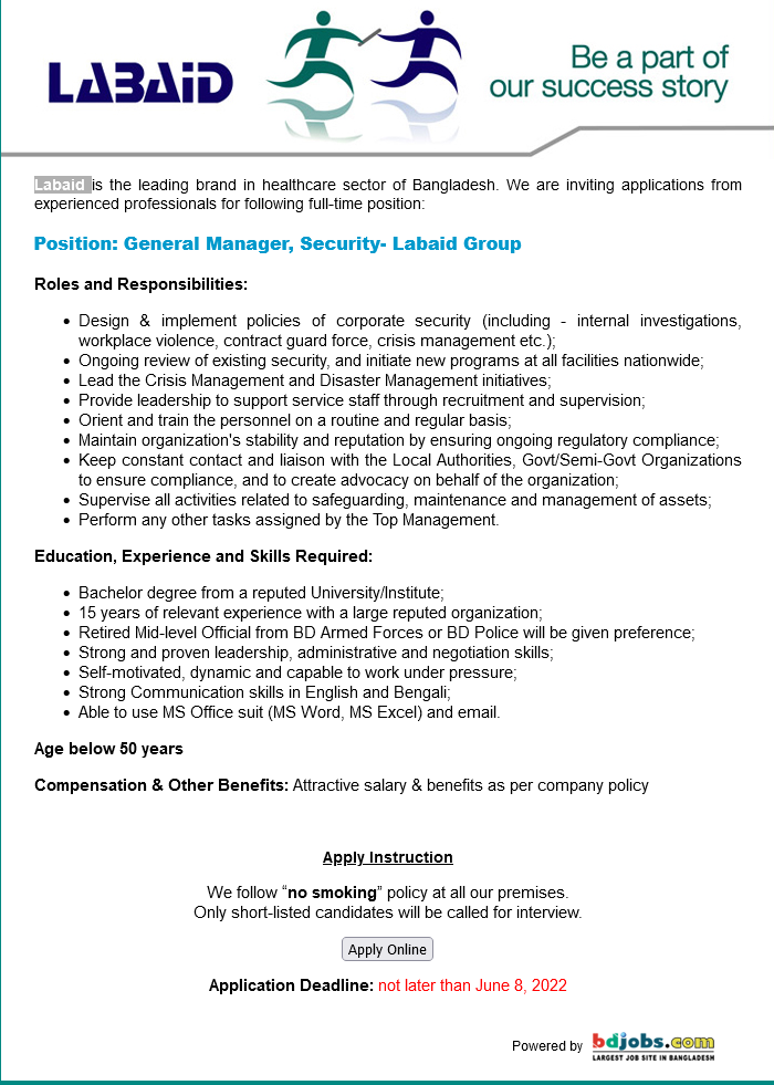 Labaid Hospitals Limited Job Circular 3 Labaid Hospital Job Circular 2022