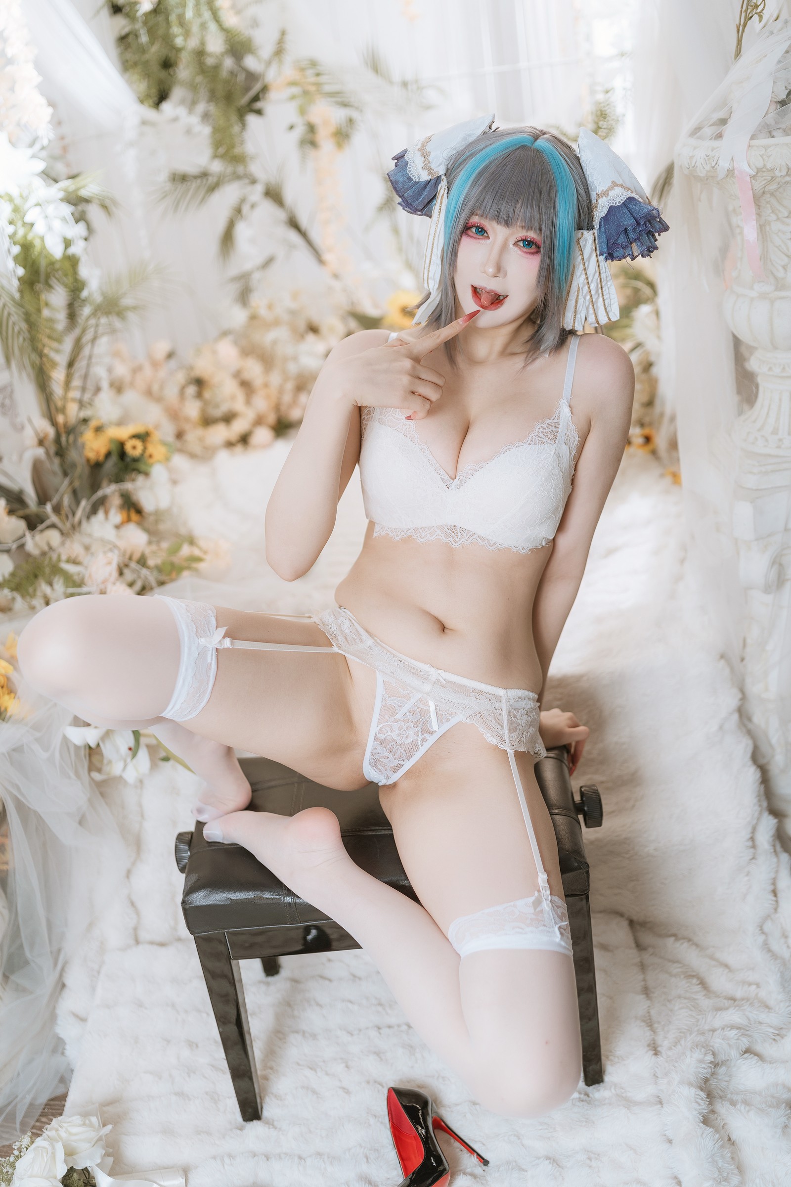 兔胖胖min – 碧蓝航线 柴郡 礼服 Cosplay 高清写真集（40P-674.7MB）插图8