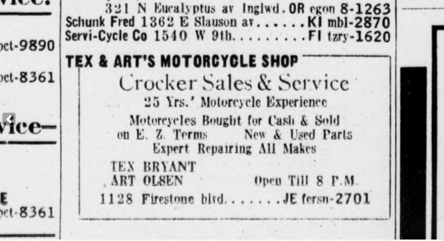 1939 tex art crocker shop