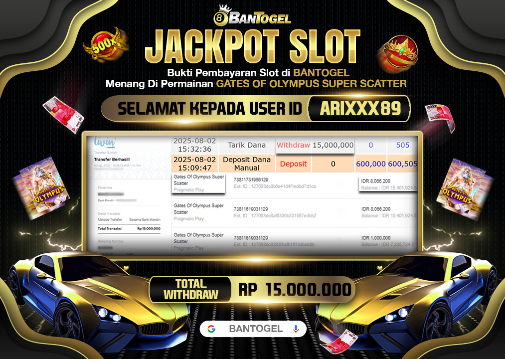 BUKTI JACKPOT LUNAS BANTOGEL