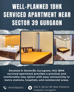Well Planned 1BHK Serviced Apartment Near Sector 39 Gurgaon
