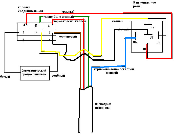 схема подключения мотора дворников бмв е 34