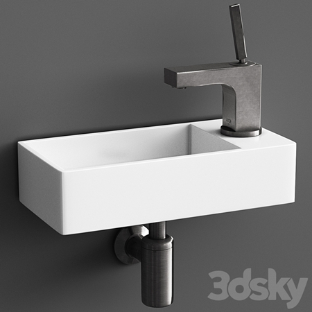 washbasin WeltWasser Aisbach & faucet Hansgrohe Axor Citterio