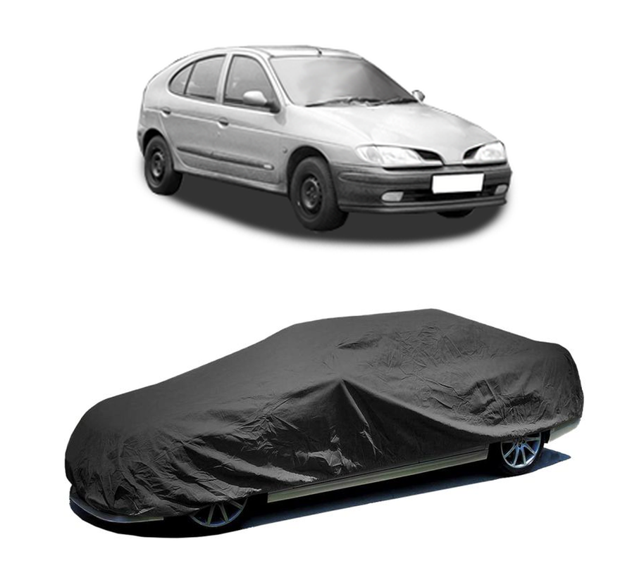Husa tip prelata auto pentru RENAULT MEGANE I (BA0/1_) 1996 - 2008,culoare negru, material textil impermeabil, rezistanta la intemperii praf UV, CARPASSION Husa Protectie