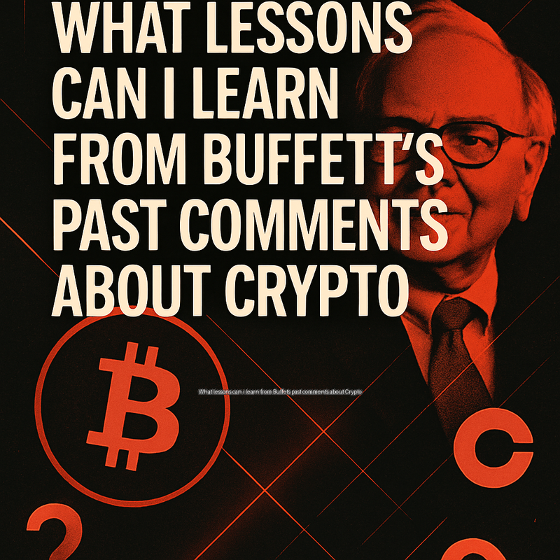 What lessons can i learn from Buffets past comments about Crypto
