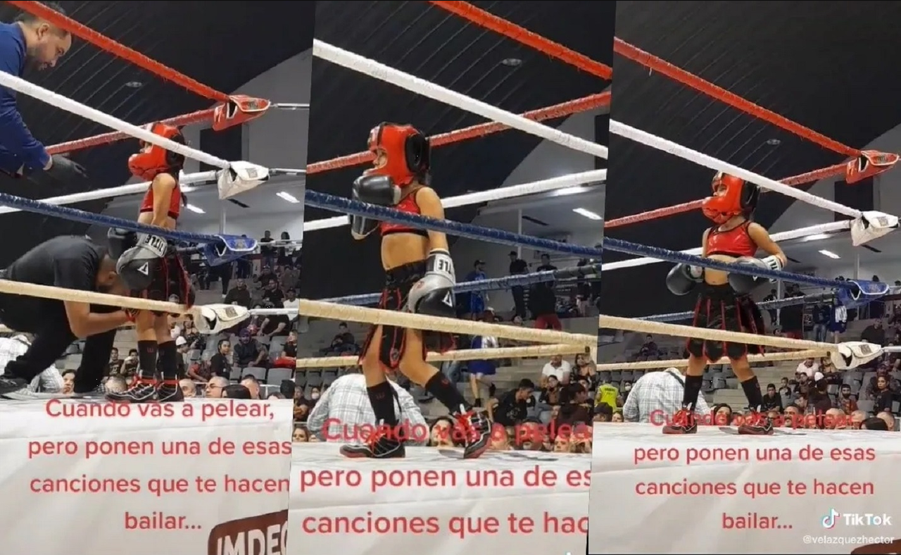 Niña boxeadora se hace viral en TikTok, olvidó la pelea por canción de Bad Bunny