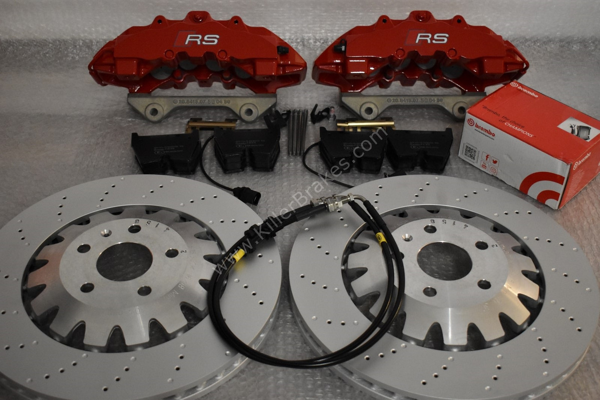 Audi RS Full Big brake upgrade Brembo 8Pot Calipers 370mm Brake 