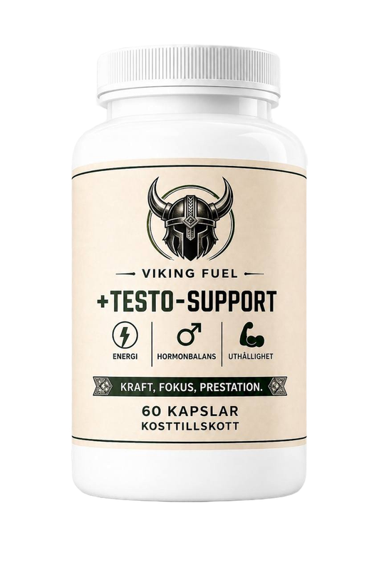 Single Viking Fuel Energy supplement bottle on white clean background