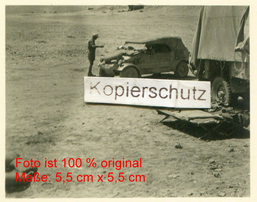 DAK Afrika , Offizier mit Kübelwagen