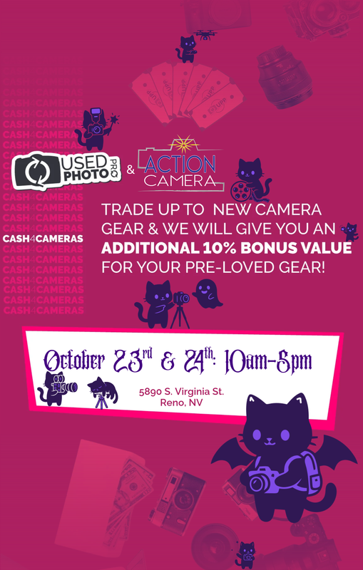 Cash 4 Cameras. Bring in your used gear, walk out with cash