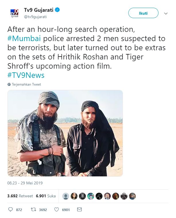 Cuitan akun TV9 Gujarati