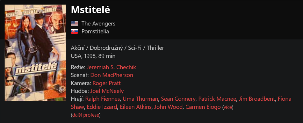 Mstitelé / The Avengers (1998)