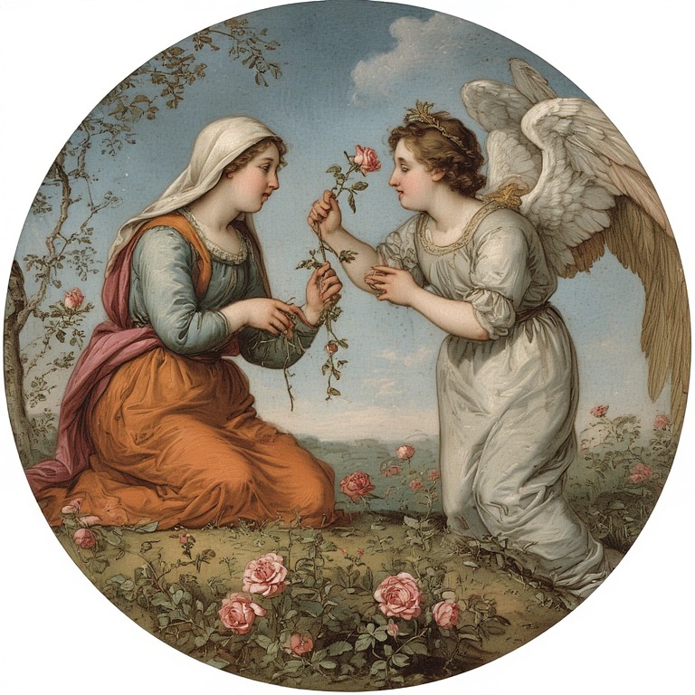 Maria-holdind-rose-and-Angel-A-(13)