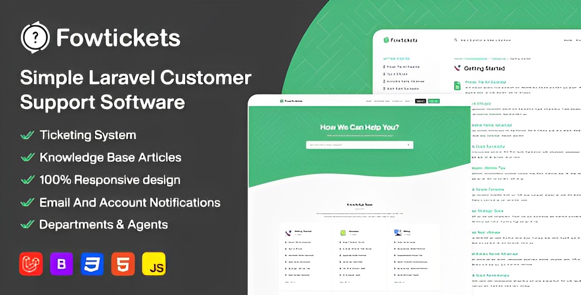 Fowtickets – Simple Customer Support Software With Ticketing System And Knowledge Base PHP