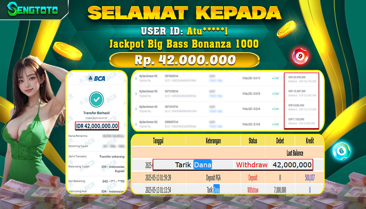 BUKTI PEMBAYARAN SLOT BIG BASS BONANZA 1000
