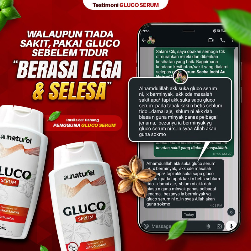 Testimoni Rusila, Pahang, sapu tapak kaki dan betis sebelum tidur