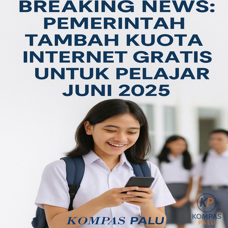 Ilustrasi pelajar menerima kuota internet gratis