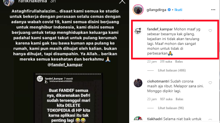 Permintaan maaf fanbase