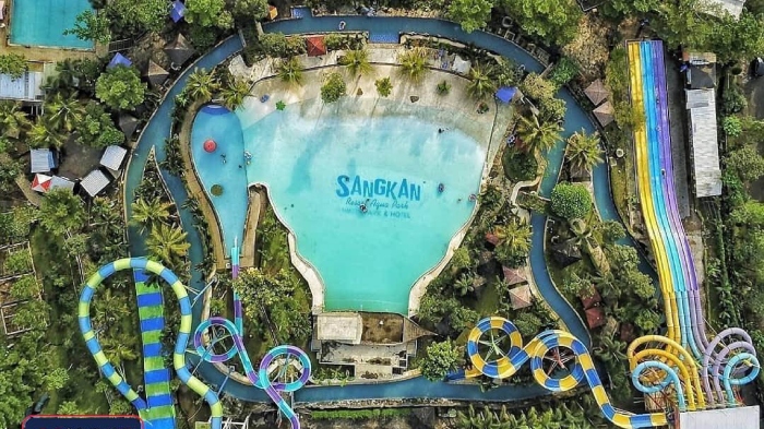 Sangkan Resort Aqua Park, tempat wisata di Kuningan yang lagi hits.