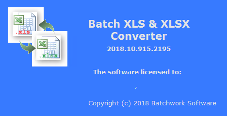 Batch XLS and XLSX Converter 2018.10.1224.2215