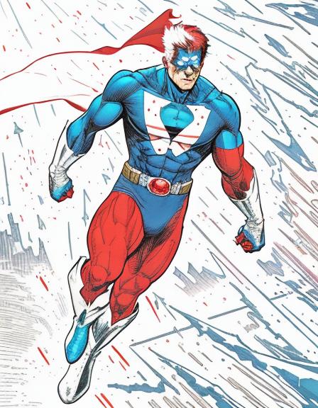 Captain Victory, similar to the description in the story, but no cowl