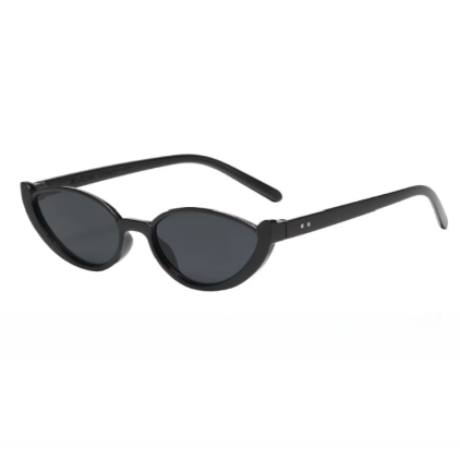 Black Frame With Black Flakes 2PCS Fashionable Cat-Eye Sunglasses for Women - Retro INS Style UV Protection Shades