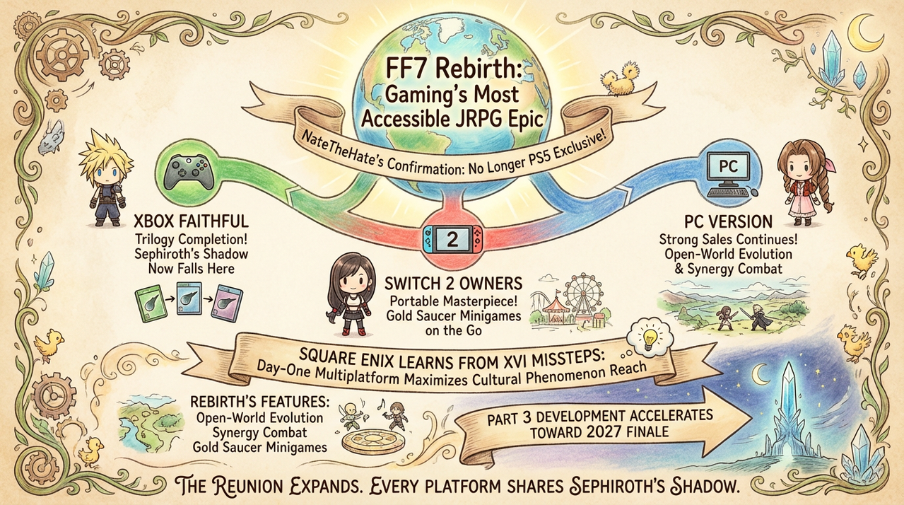 Epic JRPG battle scene with magical attacks and giant summons