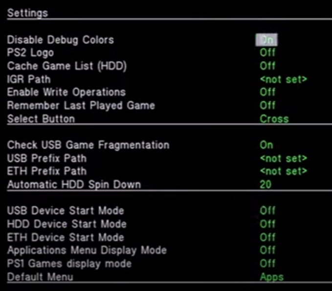 PS2 OPL Error writing settings! Fix 