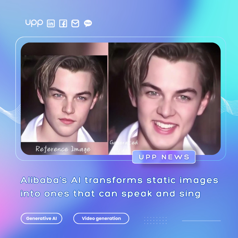 Alibaba's AI "transforms" static images into ones that can speak and sing.