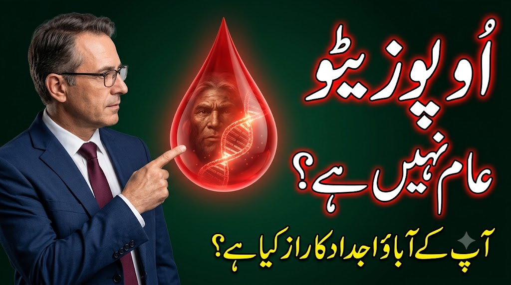 AI-generated example result for the youtube-thumbnail prompt: Science & Education – "او پوزیٹو عام نہیں ہے؟ / آپ کے آباؤ اجداد کا راز کیا ہے؟" | Science Education Youtube Thumbnai... AI YouTube Thumbnail Prompt